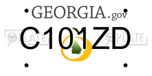 C101ZD Georgia License Plate