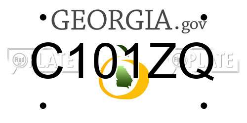 C101ZQ Georgia License Plate