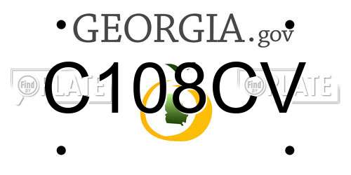 C108CV Georgia License Plate