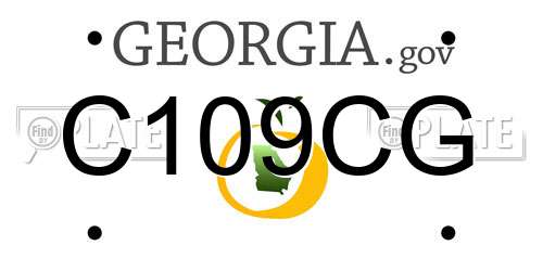 C109CG Georgia License Plate