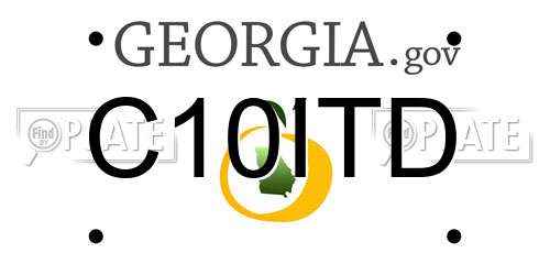 C10ITD Georgia License Plate