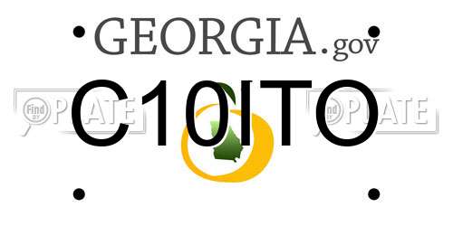 C10ITO Georgia License Plate