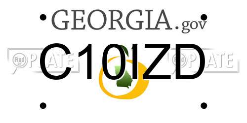 C10IZD Georgia License Plate