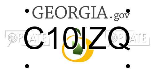C10IZQ Georgia License Plate