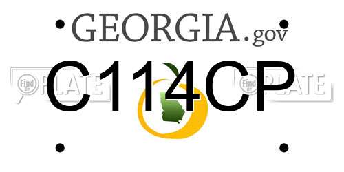 C114CP Georgia License Plate