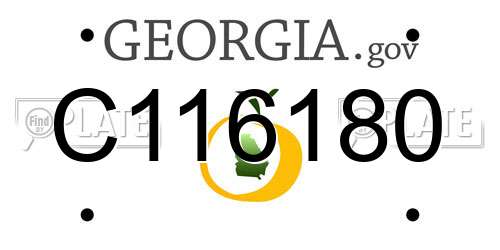 C116180 Georgia License Plate