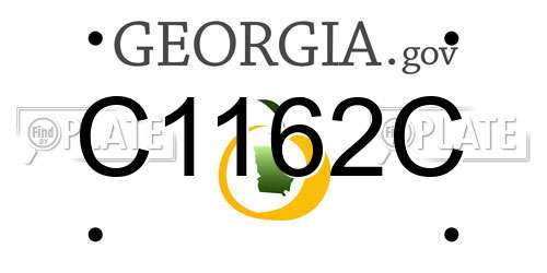 C1162C Georgia License Plate