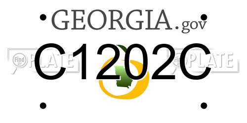 C1202C Georgia License Plate
