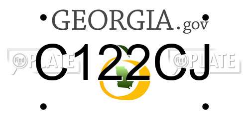 C122CJ Georgia License Plate