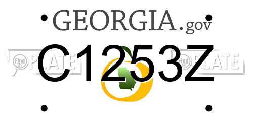 C1253Z Georgia License Plate