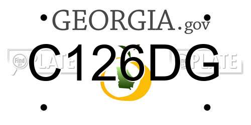 C126DG Georgia License Plate