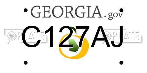 C127AJ Georgia License Plate