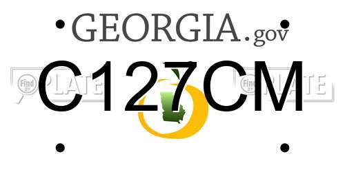 C127CM Georgia License Plate