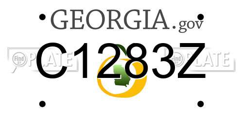 C1283Z Georgia License Plate