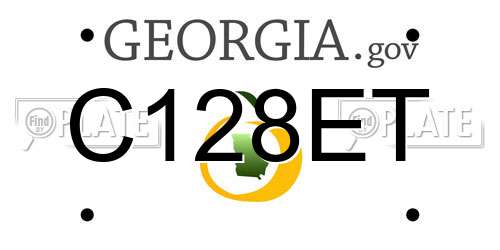 C128ET Georgia License Plate