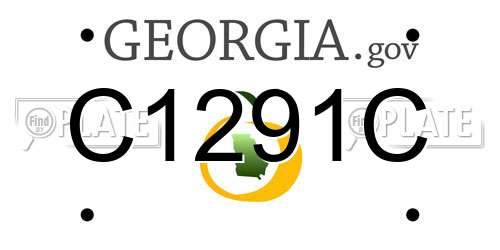 C1291C Georgia License Plate