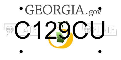 C129CU Georgia License Plate