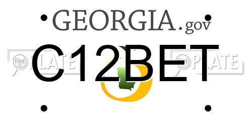 C12BET Georgia License Plate