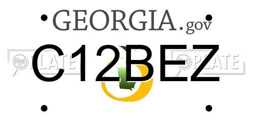C12BEZ Georgia License Plate