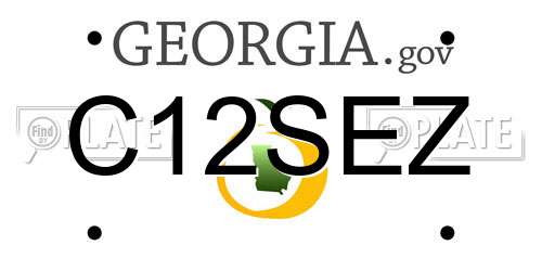 C12SEZ Georgia License Plate