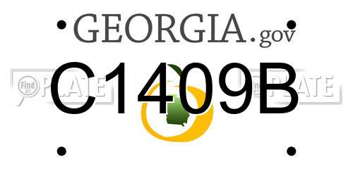 C1409B Georgia License Plate