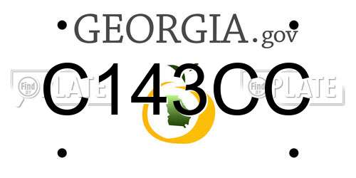 C143CC Georgia License Plate