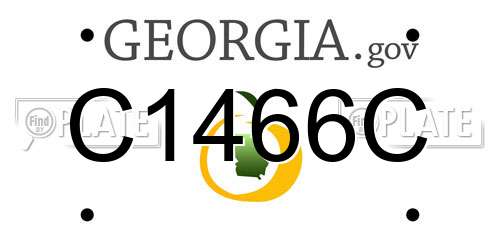 C1466C Georgia License Plate