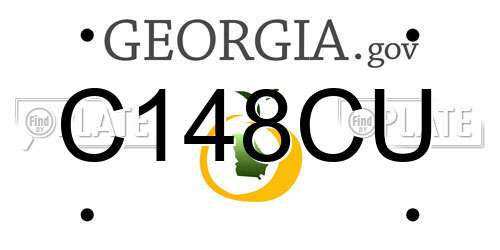 C148CU Georgia License Plate