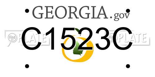 C1523C Georgia License Plate