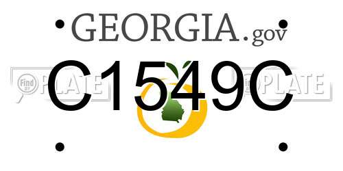 C1549C Georgia License Plate