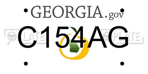 C154AG Georgia License Plate