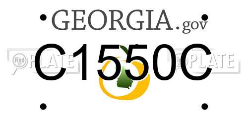 C1550C Georgia License Plate