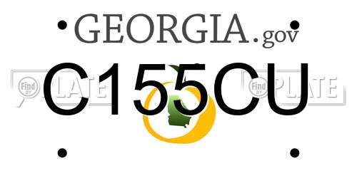 C155CU Georgia License Plate