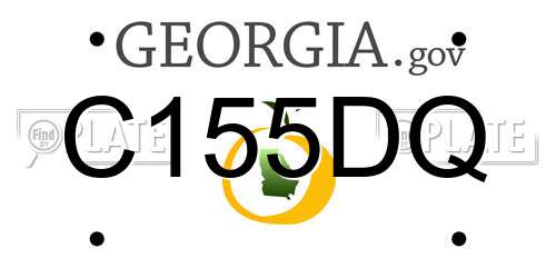 C155DQ Georgia License Plate