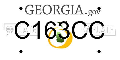 C163CC Georgia License Plate