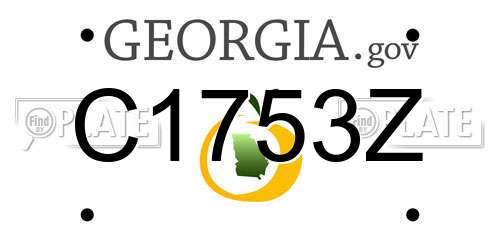 C1753Z Georgia License Plate