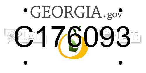 C176093 Georgia License Plate