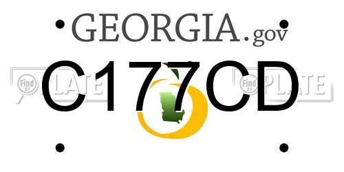 C177CD Georgia License Plate