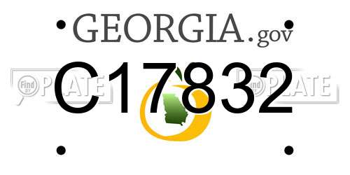 C17832 Georgia License Plate