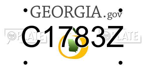 C1783Z Georgia License Plate