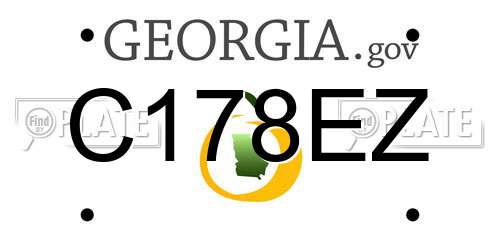 C178EZ Georgia License Plate