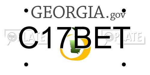 C17BET Georgia License Plate