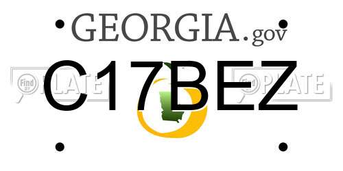 C17BEZ Georgia License Plate