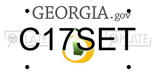 C17SET Georgia License Plate