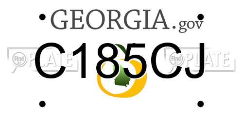 C185CJ Georgia License Plate