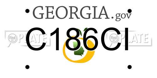 C186CI Georgia License Plate