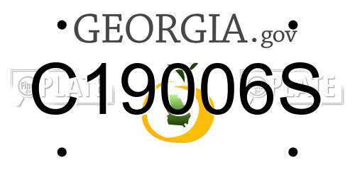 C19006S Georgia License Plate