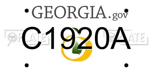 C1920A Georgia License Plate