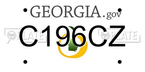 C196CZ Georgia License Plate