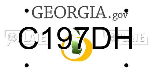 C197DH Georgia License Plate